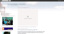 Desktop Screenshot of latecnologiaynosotros.blogspot.com