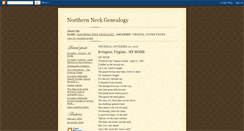 Desktop Screenshot of northernneckgenealogy.blogspot.com