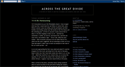 Desktop Screenshot of across-the-great-divide.blogspot.com