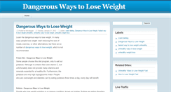 Desktop Screenshot of dangerouswaystoloseweight.blogspot.com