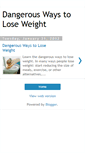 Mobile Screenshot of dangerouswaystoloseweight.blogspot.com