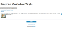 Tablet Screenshot of dangerouswaystoloseweight.blogspot.com
