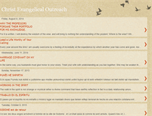 Tablet Screenshot of christevangelicaloutreach.blogspot.com