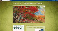 Desktop Screenshot of etech-tecnologiaemeioambiente.blogspot.com