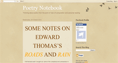 Desktop Screenshot of poetry-notebook.blogspot.com