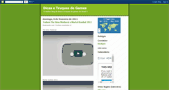 Desktop Screenshot of dicas-e-truques-de-games.blogspot.com