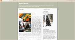 Desktop Screenshot of pitbullbreed.blogspot.com