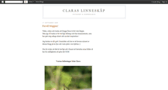 Desktop Screenshot of claraslinneskap.blogspot.com