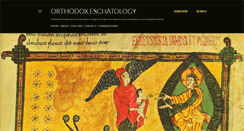 Desktop Screenshot of orthodoxeschatology.blogspot.com