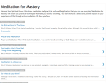 Tablet Screenshot of meditationformastery.blogspot.com