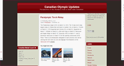 Desktop Screenshot of canadianolympicupdates.blogspot.com