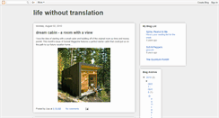 Desktop Screenshot of lifewithouttranslation.blogspot.com