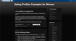 Desktop Screenshot of datingprofileexamplesforwomen.blogspot.com