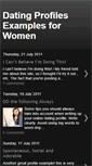 Mobile Screenshot of datingprofileexamplesforwomen.blogspot.com
