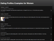 Tablet Screenshot of datingprofileexamplesforwomen.blogspot.com