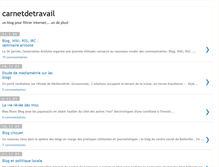 Tablet Screenshot of carnetdetravail.blogspot.com