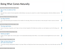 Tablet Screenshot of comingnaturally.blogspot.com