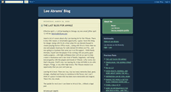 Desktop Screenshot of leeabrams.blogspot.com