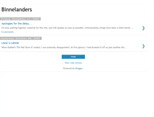 Tablet Screenshot of binnelanders.blogspot.com