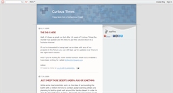 Desktop Screenshot of curioustimes.blogspot.com