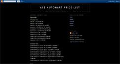 Desktop Screenshot of aceautomart-pricelist.blogspot.com