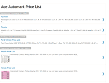 Tablet Screenshot of aceautomart-pricelist.blogspot.com