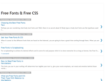 Tablet Screenshot of free-fonts-free-css.blogspot.com