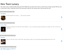 Tablet Screenshot of newteamlunacy.blogspot.com