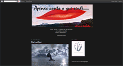 Desktop Screenshot of apenascontooquesenti.blogspot.com