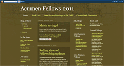 Desktop Screenshot of acumenfellows2011.blogspot.com