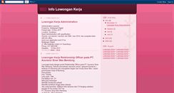 Desktop Screenshot of lowongankerjamu10.blogspot.com