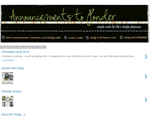 Tablet Screenshot of announcementstoponder.blogspot.com