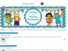 Tablet Screenshot of learningandteachingwithpreschoolers.blogspot.com