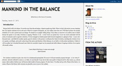 Desktop Screenshot of mankindinthebalance.blogspot.com