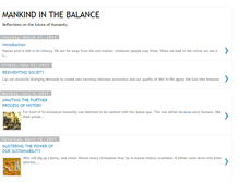 Tablet Screenshot of mankindinthebalance.blogspot.com