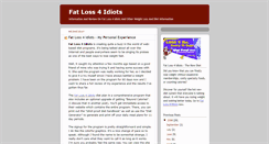 Desktop Screenshot of myfatloss4idiotsreview.blogspot.com