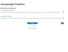 Tablet Screenshot of antropologiafilosofia.blogspot.com