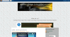 Desktop Screenshot of matematicascompartidas.blogspot.com