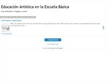 Tablet Screenshot of educacionartisticamariangelica.blogspot.com