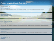 Tablet Screenshot of problemswithrusticpathways.blogspot.com