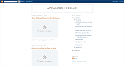 Desktop Screenshot of apcalcblocke08.blogspot.com