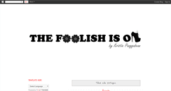 Desktop Screenshot of foolishisme.blogspot.com