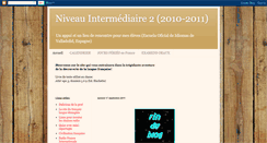 Desktop Screenshot of niveauintermediairedeux20102011.blogspot.com
