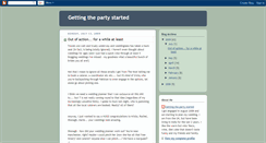 Desktop Screenshot of gettingthepartystarted.blogspot.com