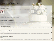 Tablet Screenshot of casamentotriplo2011.blogspot.com