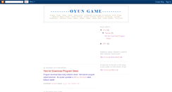 Desktop Screenshot of oyun-game.blogspot.com