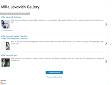 Tablet Screenshot of milla-jovovich-gallery.blogspot.com