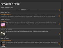 Tablet Screenshot of haywoodsinafrica.blogspot.com