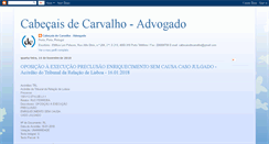 Desktop Screenshot of cabecaisdecarvalho.blogspot.com