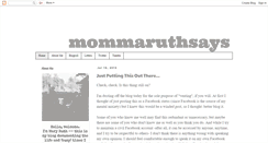 Desktop Screenshot of mommaruthsays.blogspot.com